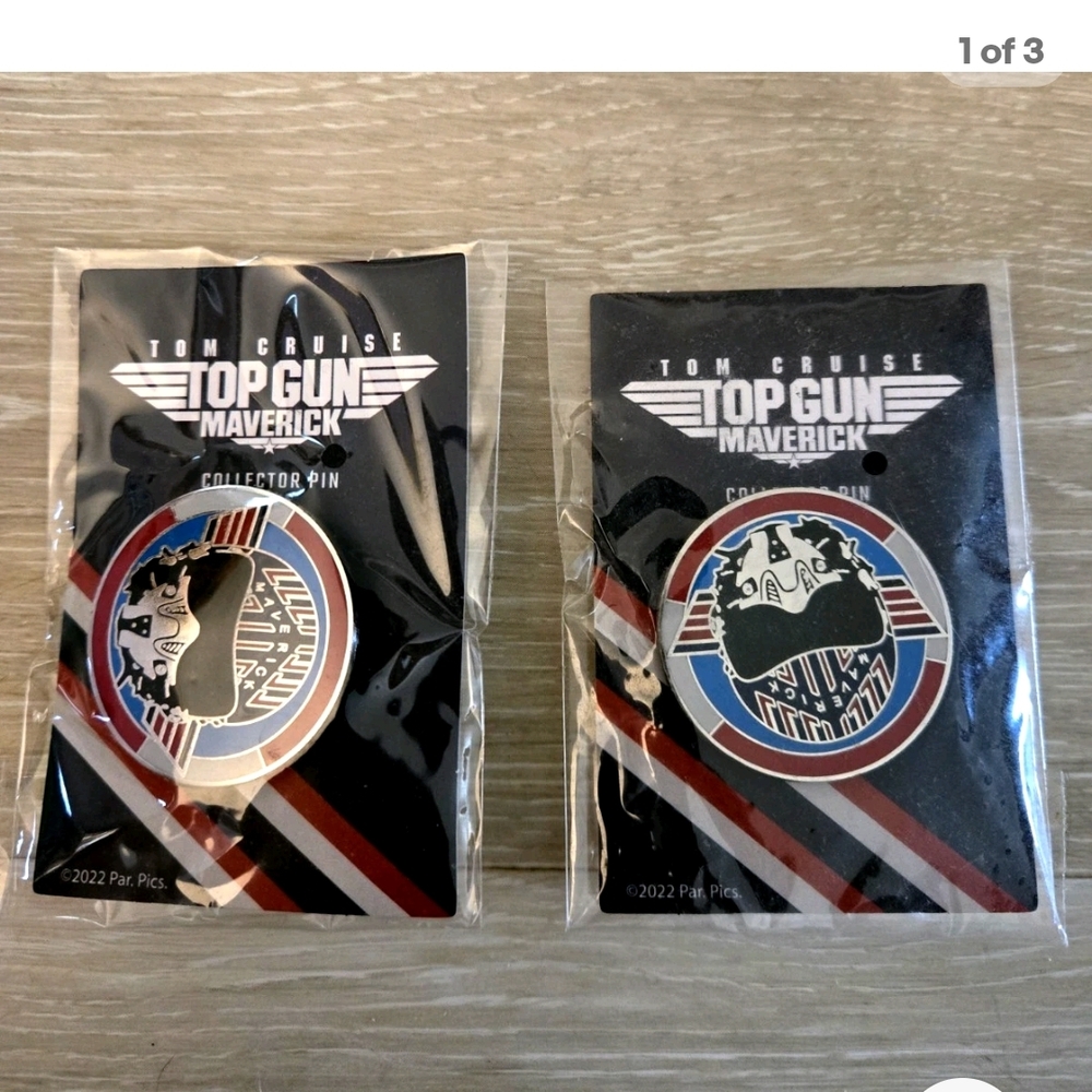 Top Gun Maverick Collector Pin Set - Red, Blue, Silver